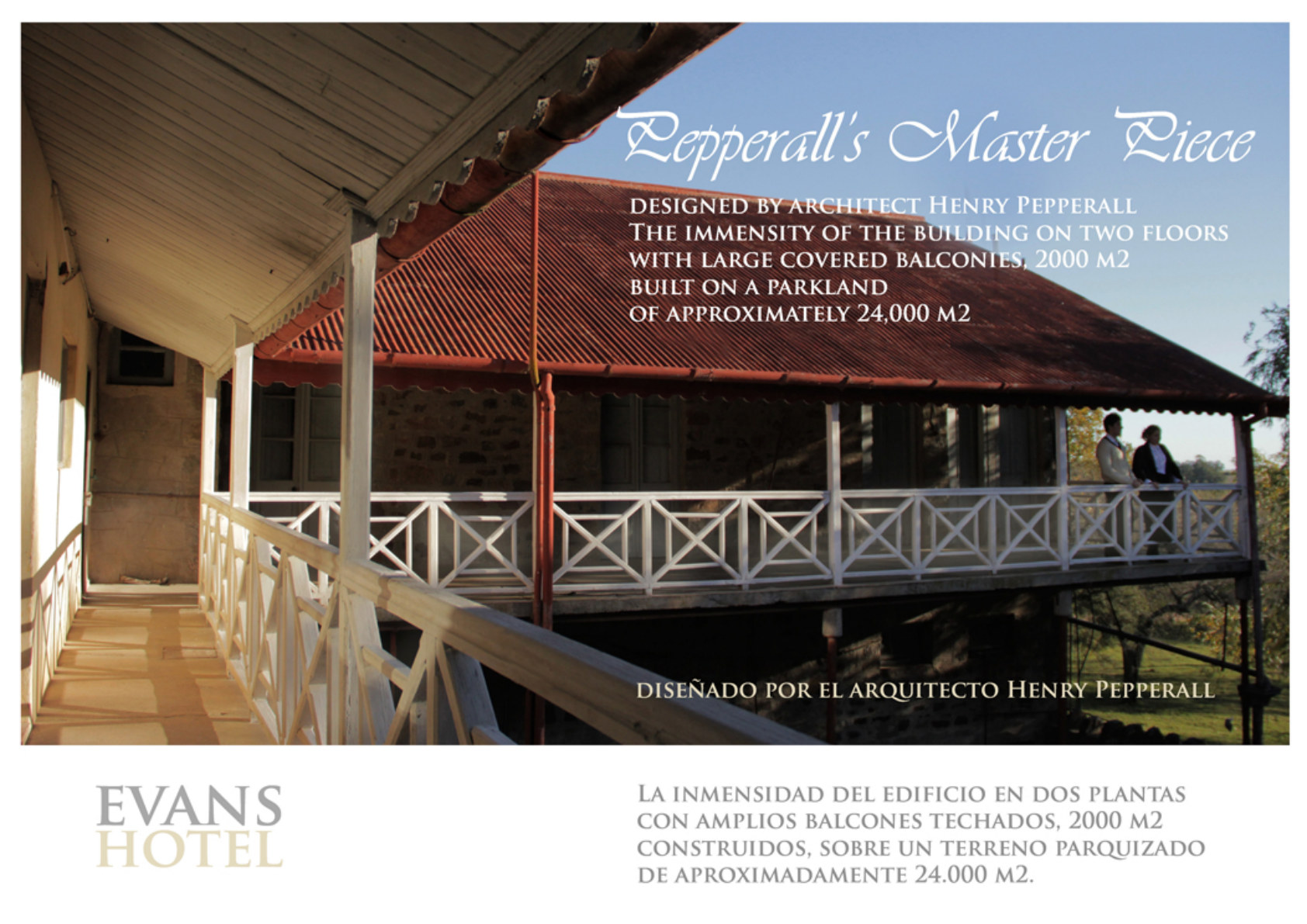 Evans Hotel covered balcony